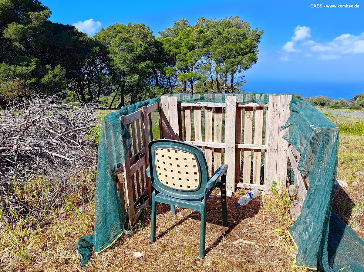 Hide outs poaching Zakynthos Spring 2024 CABS cr